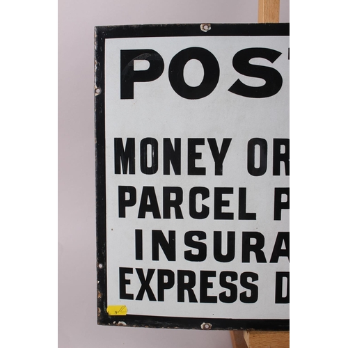 109 - A metal and enamel Post Office sign, 14