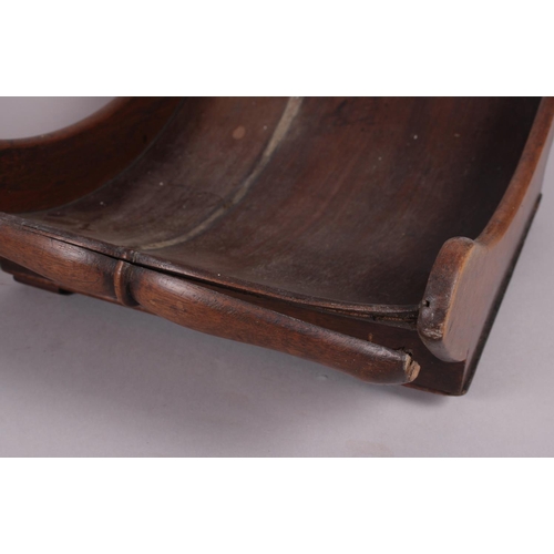 138 - A 19th century mahogany cheese coaster, on square base, 18 1/2