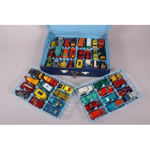 152 - A Matchbox Series collectors case with a collection of Matchbox die-cast vehicles, including a kenne... 