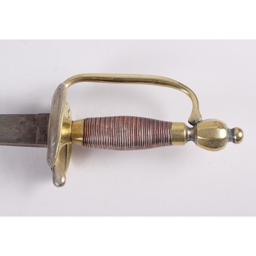 178 - A 19th century sword with copper wire wrapped brass hilt and 26