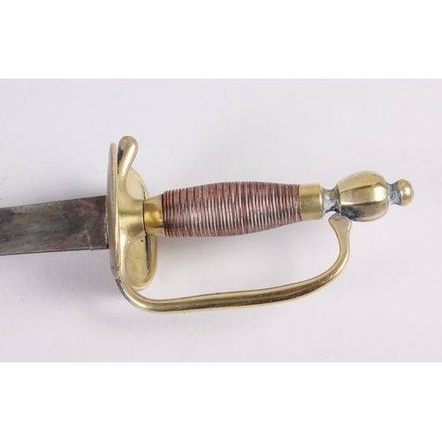 178 - A 19th century sword with copper wire wrapped brass hilt and 26