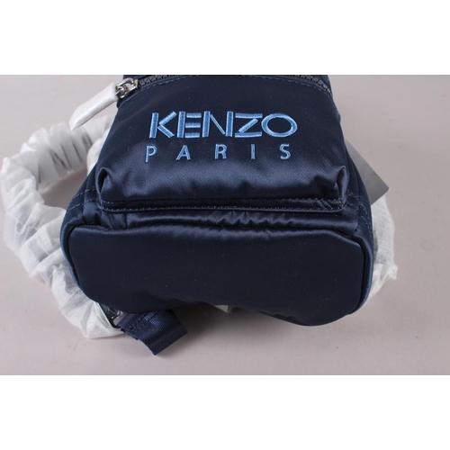 188 - A lady's Kenzo blue mini rucksack