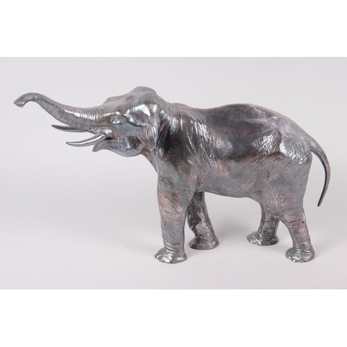 268 - A silver plated model of an elephant, 10