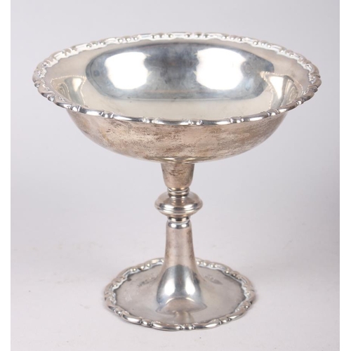 307 - A silver pedestal tazza, 5 1/2