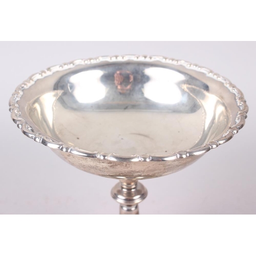 307 - A silver pedestal tazza, 5 1/2