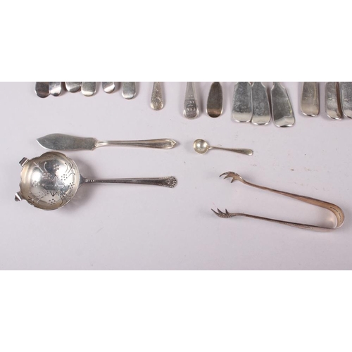 310 - A selection of Georgian and later silver flatware, etc, 57.7oz troy approx