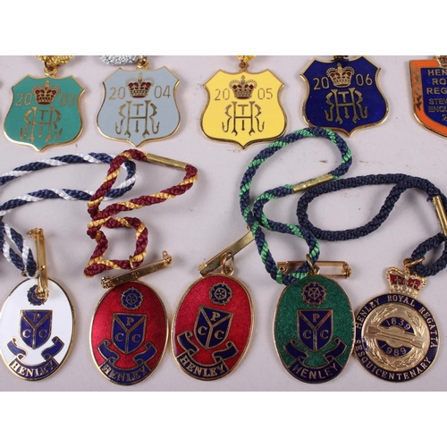 356 - A collection of Henley Regatta badges, spanning years 1968-2008, fifty-two approx