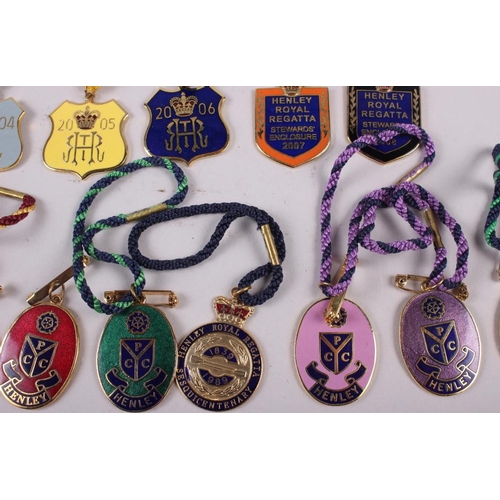 356 - A collection of Henley Regatta badges, spanning years 1968-2008, fifty-two approx