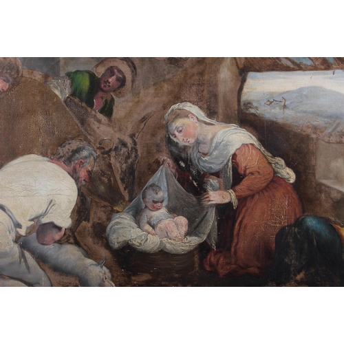 474 - Manner of Bassano: oil on canvas, Adoration of Shepherds, 27