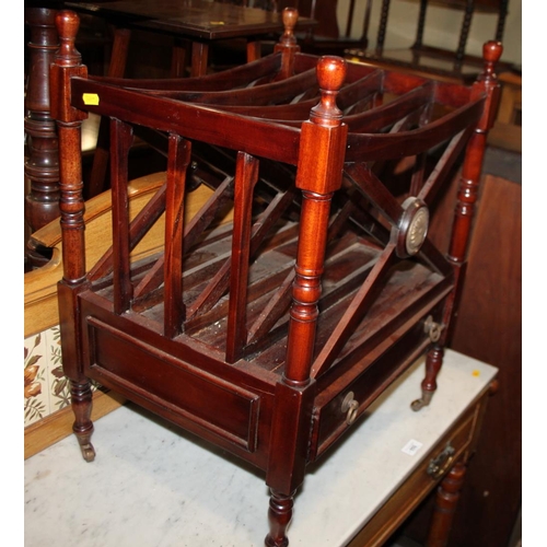 546 - A 19th century walnut sheet music cabinet enclosed glazed door, spindle turned gallery, 22