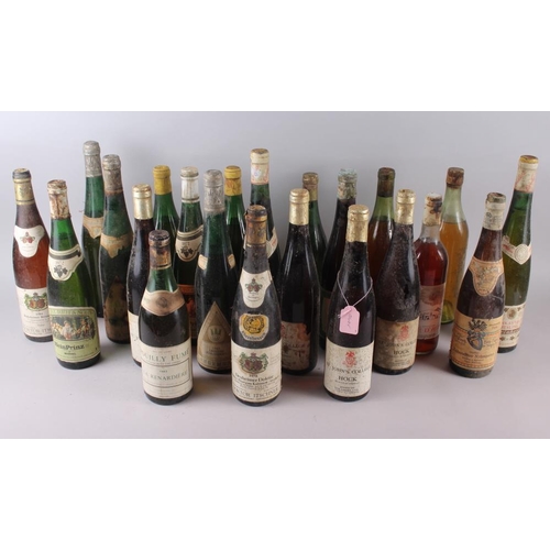 239 - Two boxes of assorted old bottles of wine, thirty-four approx