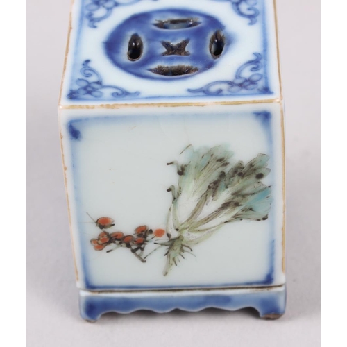 79 - A 19th century paste pot decorated fruit with four character seal mark to base, 2