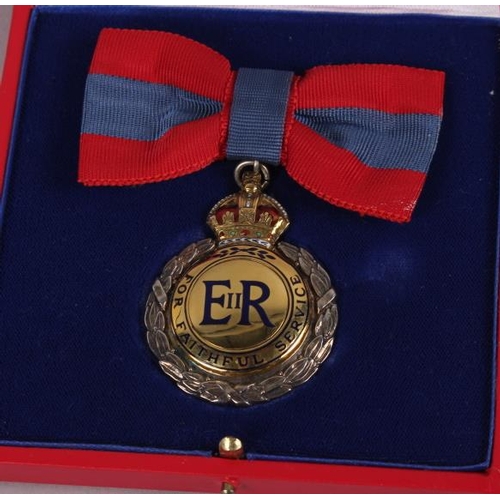 354 - An OBE and Imperial Service medal, presented to Miss Thayer