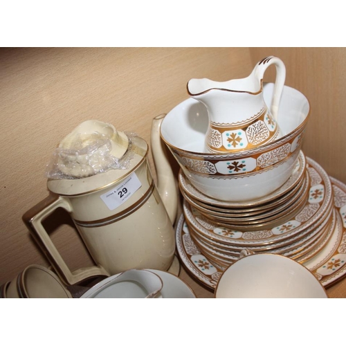 29 - A Paragon floral edged teaset, another teaset and a coffee set