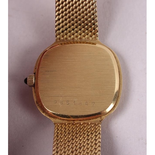 342 - A lady's Longines wristwatch, on flexible yellow metal bracelet, and two other wristwatches