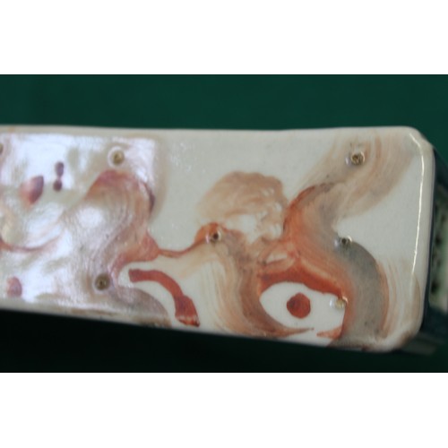 78 - A Chinese cricket box, decorated dragons, 8 1/4