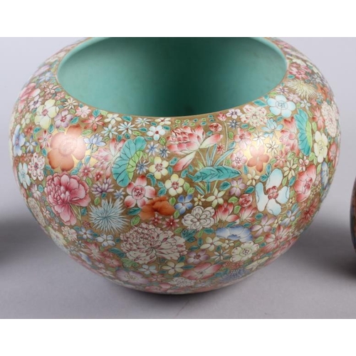 117 - A Chinese millefiori bowl, 6 1/4