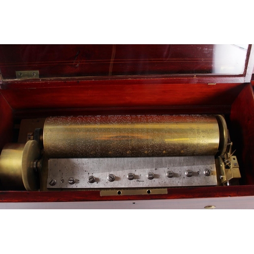 187 - A 19th century Nicole Freres, Geneve, twelve tune musical box number 37187, with key wound movement,... 