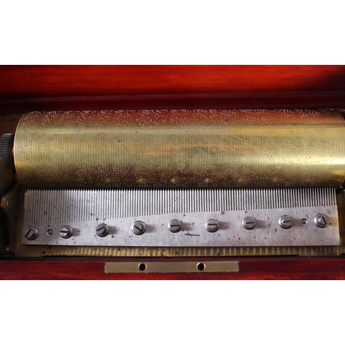 187 - A 19th century Nicole Freres, Geneve, twelve tune musical box number 37187, with key wound movement,... 