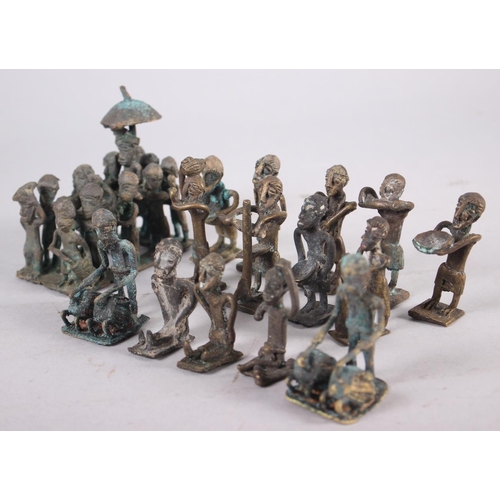 208 - A collection of Ashanti bronze gold weight figures