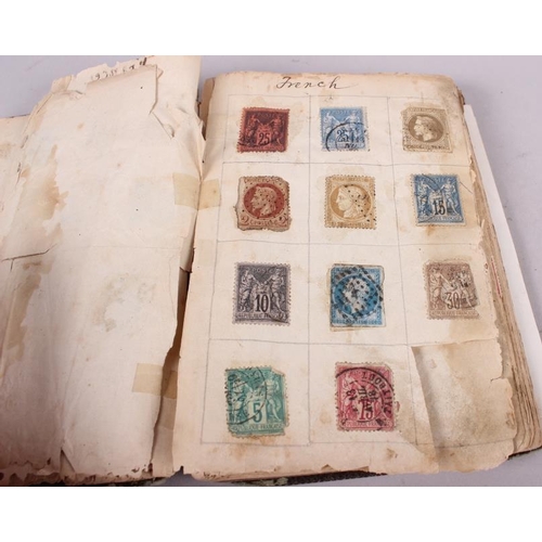 304 - A late 19th century album of world stamps (stuck down) and 