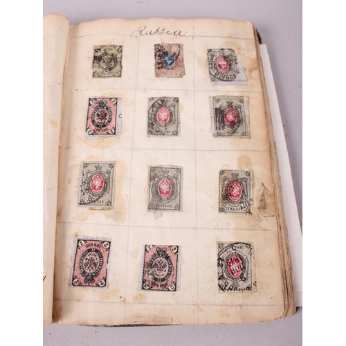 304 - A late 19th century album of world stamps (stuck down) and 