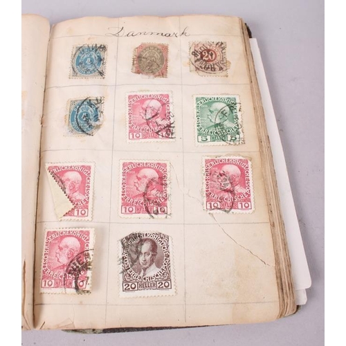 304 - A late 19th century album of world stamps (stuck down) and 