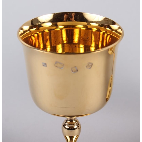 349 - Three silver gilt goblets, by William Comyns & Sons Ltd, 5