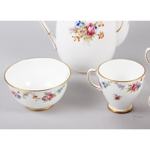 70 - An Old Royal Bone China sixteen piece coffee set with floral decorated borders