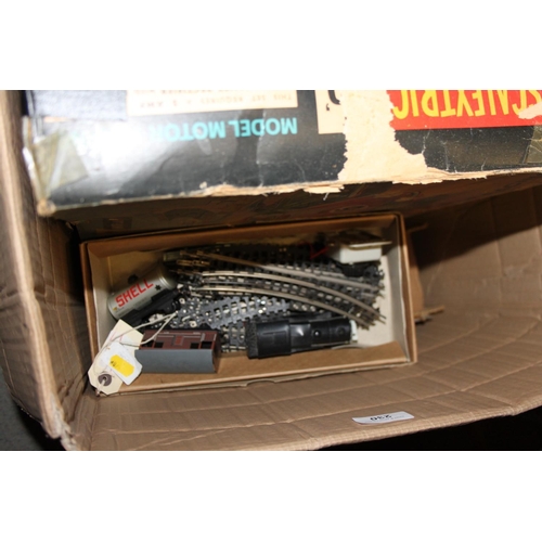 230 - A Scalextric, a collection of Subbuteo sets, an OO gauge locomotive, two wagons, track and other mid... 