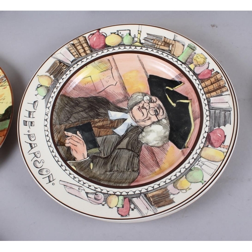 51 - Fourteen Royal Doulton character and landscape plates, various