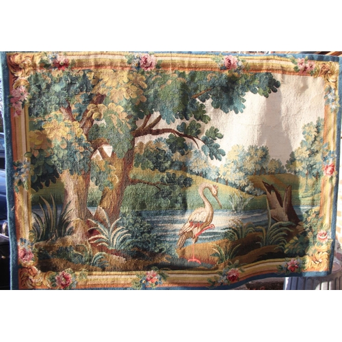 241 - An Aubusson type verdure tapestry panel with heron, 38