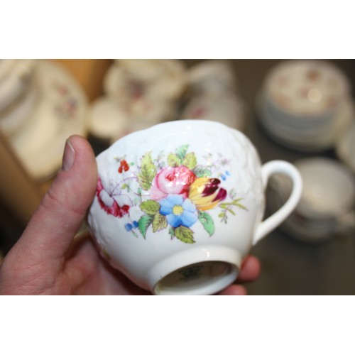 95 - A Coalport bone china floral decorated part combination set, other similar teawares and a Masons Cha... 