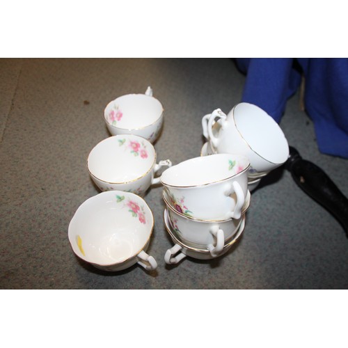 95 - A Coalport bone china floral decorated part combination set, other similar teawares and a Masons Cha... 