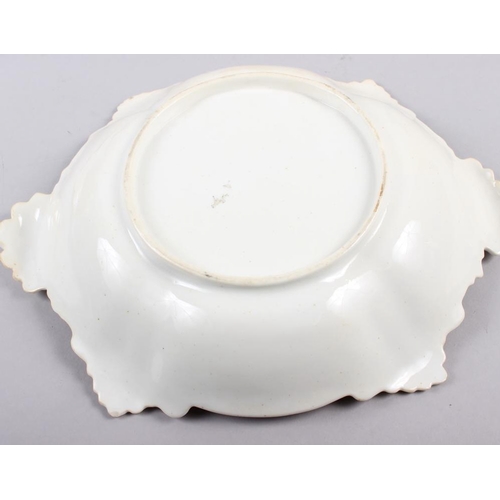 1 - A Rockingham porcelain part dessert service, comprising six plates and two dessert dishes with grey ... 