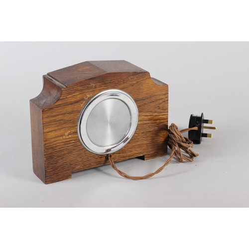 112 - A Ferranti 1930s oak cased electric mantel clock, 7