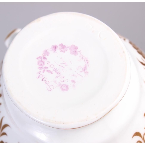 24 - A Spode feldspar bone china and gilt decorated part tea service