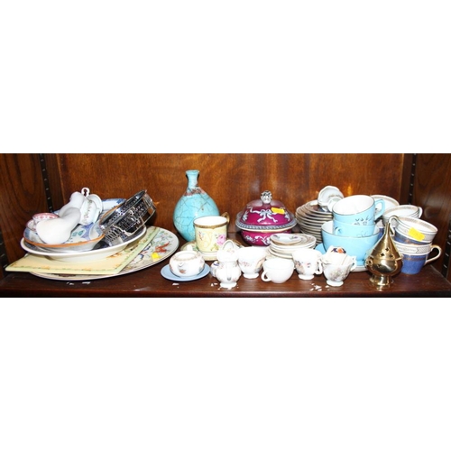 56 - A number of part dinner sets by Midwinter, a Royal Doulton blue and gilt decorated part coffee set, ... 