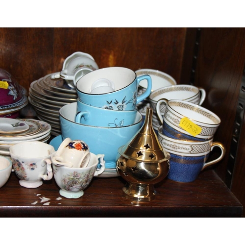 56 - A number of part dinner sets by Midwinter, a Royal Doulton blue and gilt decorated part coffee set, ... 