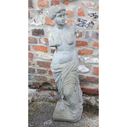 639 - A cast stone figure of Venus de Milo, 34