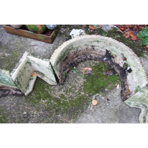 645 - A cast stone quatrefoil-shaped planter, 54