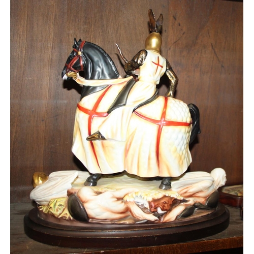11 - A Michael Sutty porcelain figure of Richard the Lion Heart, 14 3/4