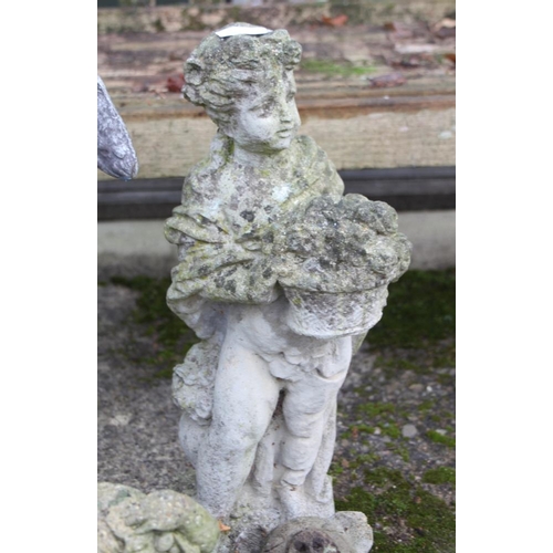 582 - A lead model of cherub, 21 1/2