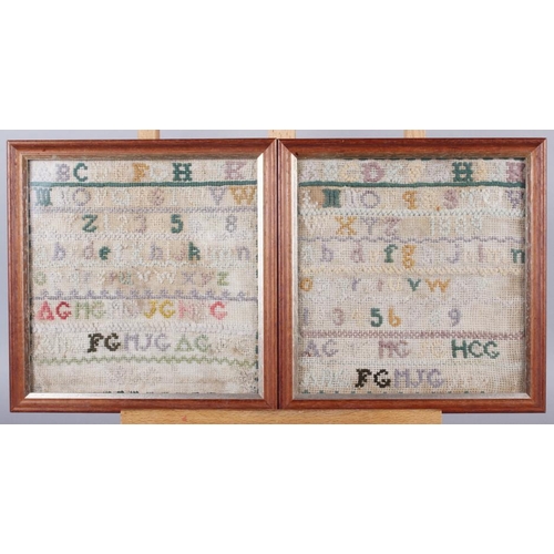 162 - A pair of alphabetic and numerical samplers, 9