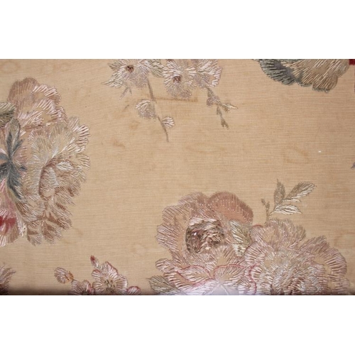 164 - A silk embroidery with birds, trees and flowers, 22