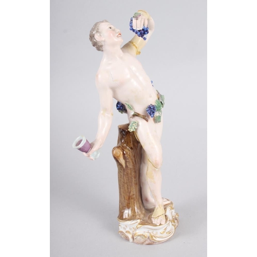 23 - An 18th century Meissen figure of Bacchus, 8