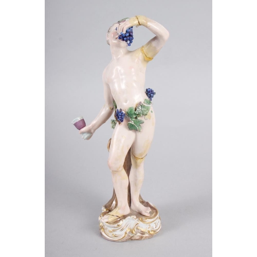 23 - An 18th century Meissen figure of Bacchus, 8