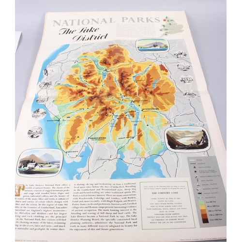 265 - A set of National Park 1960s posters and a number of other similar posters, produced by HMSO and COI