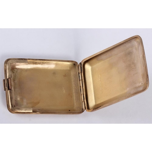 296 - A 9ct gold match book holder with all-over engine turned decoration, 33.3g