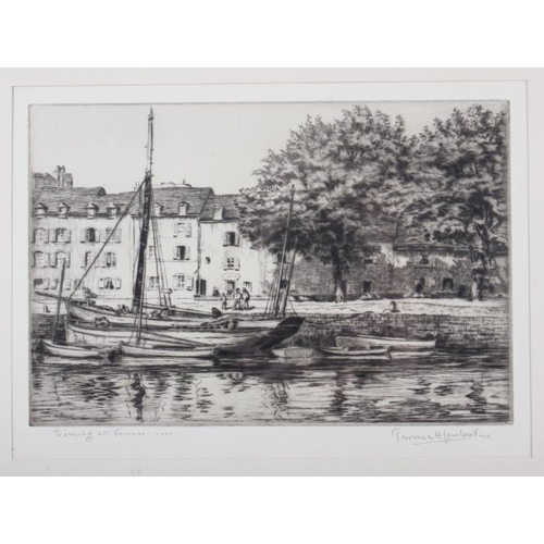 324 - Terence H Lambert: a pair of signed etchings, 